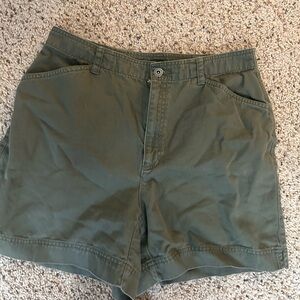 Olive Green Casual Shorts